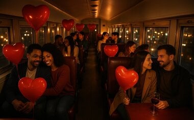 Imagem de destaque para Expresso Noturno do Trem da República celebra o Dia dos Namorados com música ao vivo e jantar à luz de velas 