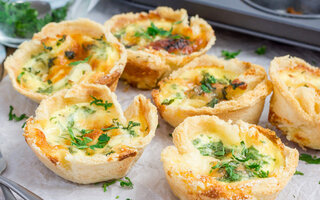 Quiche com Pão de Forma e Bacon