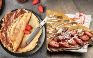 Crepe de Nutella com morangos