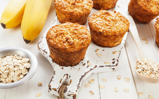 Bolinho Integral de Banana e as sem Açúcar