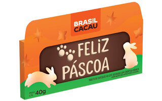 Tablete Feliz Páscoa, da Brasil Cacau